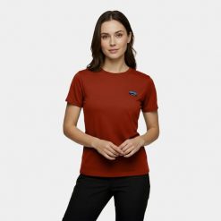 Koszulka damska merino Alpinus Otago. Czerwone koszulki sportowe damskie Alpinus, bez wzorów, z wełny, sportowe, bez kołnierzyka. Za 149.00 zł.