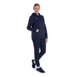 Bluza sportowa z kapturem damska Speedo Club Hoody. Niebieskie bluzy sportowe damskie Speedo, xl, bez wzorów, z kapturem. Za 147.20 zł.