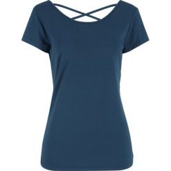 Shirt z lejącej wiskozy z ozdobnym elementem z tyłu bonprix ciemnoniebieski. Bluzki damskie bonprix. Za 34.99 zł.