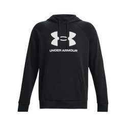 Bluza z kapturem Under Armour Rival Fleece Logo. Białe bluzy sportowe męskie Under Armour, m, bez wzorów, z kapturem. Za 257.00 zł.