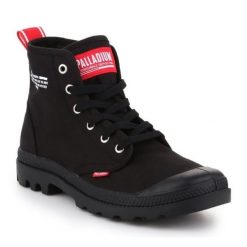 Buty Palladium Pampa Hi Dare M 76258-008-M czarne. Czarne trampki męskie bez wzorów, z materiału, bez zapięcia. Za 572.15 zł.