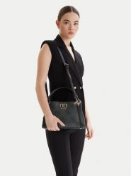 Guess Torebka Karnilla Logo HWOS99 01060 Szary. Szare torebki do ręki damskie Guess, z aplikacjami, ze skóry, bez dodatków. Za 639.99 zł.