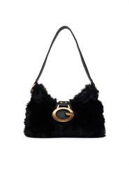 Guess Torebka Camden Mini HWFB93 08720 Czarny. Czarne torebki do ręki damskie Guess, z aplikacjami, z materiału, bez dodatków. Za 584.99 zł.
