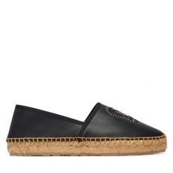 Espadryle LOVE MOSCHINO. Czarne espadryle damskie Love Moschino, bez wzorów, bez obcasa, bez zapięcia. Za 859.99 zł.