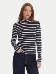Tommy Hilfiger Bluzka WW0WW47307 Granatowy Slim Fit. Niebieskie bluzki damskie Tommy Hilfiger, m, bez wzorów, z bawełny, bez kołnierzyka, bez ramiączek. Za 259.99 zł.