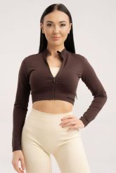 Bluza fitness damska Gym Glamour bezszwowa rozpinana. Czerwone bluzy sportowe damskie GYM GLAMOUR, l, bez wzorów, z materiału, bez kaptura, na fitness i siłownię. Za 159.99 zł.