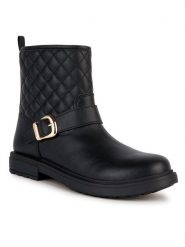 Geox Kozaki J Eclair Girl J369QI 000BC C9999 M Czarny. Czarne buty zimowe dziewczęce Geox, bez wzorów, ze skóry, bez zapięcia. Za 399.99 zł.