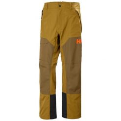 Spodnie narciarskie Helly Hansen Emiko Shell. Brązowe spodnie sportowe męskie Helly Hansen, m, bez wzorów, narciarskie. Za 927.50 zł.