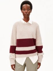 ARMEDANGELS bluzka z dzianiny z domieszką wełny Kobiety Bawełna beżowy, XL. Brązowe bluzki damskie ARMEDANGELS, xl, bez wzorów, z bawełny, bez kołnierzyka, bez ramiączek. Za 749.95 zł.
