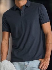 Koszulka polo - green spruce. Zielone koszulki polo męskie Sinsay, l, bez wzorów, bez ramiączek. Za 19.99 zł.