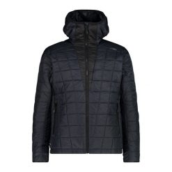 Kurtka z kapturem CMP Unlimitech. Brązowe kurtki sportowe męskie CMP, bez wzorów, z puchu, trekkingowe. Za 506.50 zł.