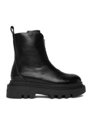 Juicy Couture Botki CEO-HY63020S-1 Czarny. Czarne botki damskie Juicy Couture, z materiału, bez obcasa, na płaskiej podeszwie, bez zapięcia. Za 329.99 zł.
