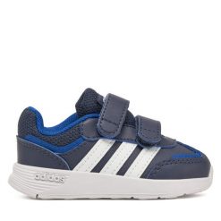 Sneakersy adidas. Niebieskie trampki i tenisówki chłopięce Adidas, bez wzorów, bez zapięcia. Za 119.99 zł.