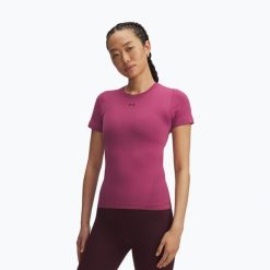 Koszulka Under Armour Vanish Seamless. Czerwone koszulki sportowe damskie Under Armour, bez wzorów, bez kołnierzyka, bez ramiączek, na fitness i siłownię. Za 139.99 zł.