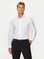 Calvin Klein Koszula K10K113546 Biały Regular Fit. Białe koszule męskie Calvin Klein, m, bez wzorów, z bawełny, biznesowe, bez kołnierzyka, bez ramiączek. Za 229.99 zł.