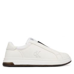Sneakersy Calvin Klein. Białe trampki i tenisówki chłopięce Calvin Klein, bez wzorów, bez zapięcia. Za 429.99 zł.