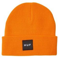 Czapka zimowa męska HUF Essential Box Logo Beanie. Brązowe czapki i kapelusze męskie HUF, na zimę, bez wzorów, sportowe. W wyprzedaży za 67.00 zł.