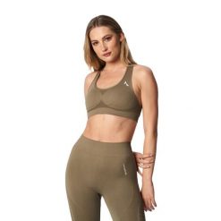 Biustonosz fitness Carpatree Phase Seamless. Brązowe obuwie sportowe damskie Carpatree, bez wzorów, na fitness i siłownię. Za 45.99 zł.