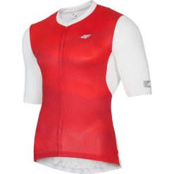 Koszulka rowerowa męska RKM152 - czerwony allover. Koszulki sportowe męskie 4f. Za 99.99 zł.