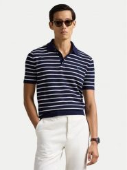 Polo Ralph Lauren Polo 710B13894002 Granatowy Regular Fit. Niebieskie koszulki polo męskie Polo Ralph Lauren, m, bez wzorów, z bawełny, bez ramiączek. Za 919.99 zł.
