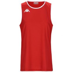 Jersey Kappa Danco. Białe koszulki sportowe męskie Kappa, bez wzorów, z jersey, bez kołnierzyka, bez ramiączek, do koszykówki. Za 164.50 zł.