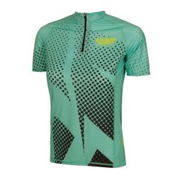 Koszulka biegowa damska z zamkiem i krótkim rękawem EXTREME HOBBY HALFTONE. Zielone koszulki sportowe damskie EXTREME HOBBY, xs, bez wzorów, z elastanu, bez kołnierzyka, bez ramiączek, do biegania. Za 159.00 zł.