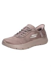 Buty SKECHERS GO WALK FLEX - MALI SLIP-INS Brązowy. Brązowe trampki i tenisówki damskie Skechers, bez wzorów, z materiału, bez zapięcia. Za 340.99 zł.