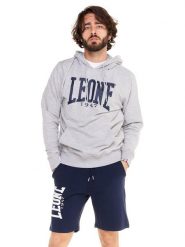 Leone 1947 Apparel Męska bluza z kapturem i dużym logo, lekka bawełna. Czarne bluzy męskie LEONE 1947 APPAREL, m, bez wzorów, z bawełny, z kapturem, na fitness i siłownię. Za 147.31 zł.