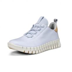 Buty do chodzenia damskie Ecco Sneaker Gruuv Lea. Niebieskie obuwie sportowe damskie ecco, z aplikacjami, z jeansu, trekkingowe. Za 694.00 zł.