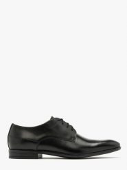 Czarne półbuty wizytowe CONNOR. Czarne eleganckie półbuty Ryłko, ze skóry, wizytowe, bez zapięcia. Za 379.99 zł.