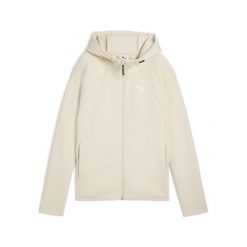 Damska rozpinana bluza Evostripe z kapturem PUMA Alpine Snow White. Białe bluzy sportowe damskie Puma, bez wzorów, z kapturem, do biegania. Za 349.99 zł.