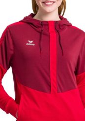 Damska bluza z kapturem Erima Squad. Czerwone bluzy sportowe damskie Erima, bez wzorów, z bawełny, z kapturem. Za 194.95 zł.