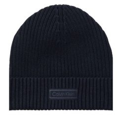 Czapka Calvin Klein. Niebieskie czapki i kapelusze damskie Calvin Klein, na zimę, bez wzorów. Za 169.99 zł.