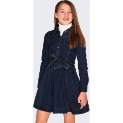 Mayoral - Sukienka dziecięca 128-167 cm. Niebieskie sukienki dla dziewczynek Mayoral, bez wzorów, z bawełny, casualowe, bez ramiączek, długie. Za 180.90 zł.