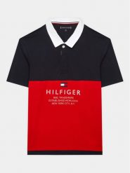 Tommy Hilfiger Polo KB0KB08155 Granatowy Regular Fit. Niebieskie t-shirty dla chłopców Tommy Hilfiger, bez wzorów, z bawełny, bez ramiączek. Za 319.99 zł.