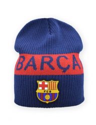 Czapka zimowa FC Barcelona - oficjalna licencjonowana. Niebieskie czapki i kapelusze męskie FC Barcelona, na zimę, bez wzorów, z gumy. Za 99.00 zł.