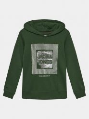 Jack & Jones Junior Bluza 12237091 Zielony Regular Fit. Zielone bluzy dla chłopców Jack & Jones Junior, bez wzorów, z bawełny, bez ramiączek, bez kaptura. Za 164.99 zł.
