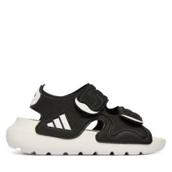 Sandały adidas. Czarne sandały chłopięce Adidas, bez zapięcia. Za 119.99 zł.