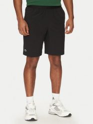 Lacoste Szorty tenisowe GH7452 Czarny Regular Fit. Czarne krótkie spodenki sportowe męskie Lacoste, m, bez wzorów, z syntetyku, tenisowe. Za 219.99 zł.