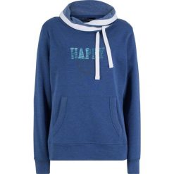 Bluza z golfem bonprix kobaltowy z nadrukiem. Niebieskie bluzy damskie bonprix, bez wzorów, bez kaptura. Za 37.99 zł.