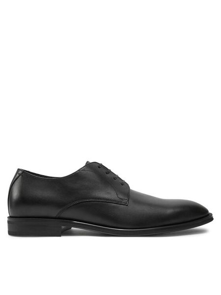 BOSS Półbuty Derby 50536535 Czarny. Czarne eleganckie półbuty Boss, ze skóry, wizytowe, bez zapięcia. Za 1,049.99 zł.