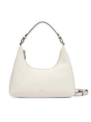 Calvin Klein Torebka Foil Logo Conv Shou?Lder Bag LV04F3272G Biały. Białe torebki do ręki damskie Calvin Klein, bez wzorów, ze skóry, bez dodatków. Za 489.99 zł.