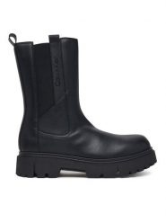 Calvin Klein Botki V4A5-83431-1355 Czarny. Czarne botki dziewczęce Calvin Klein, ze skóry, bez zapięcia. Za 659.99 zł.