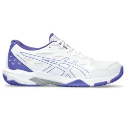 Buty halowe damskie Asics Gel-Rocket 11. Białe obuwie sportowe damskie Asics, bez wzorów, do piłki ręcznej. Za 319.15 zł.