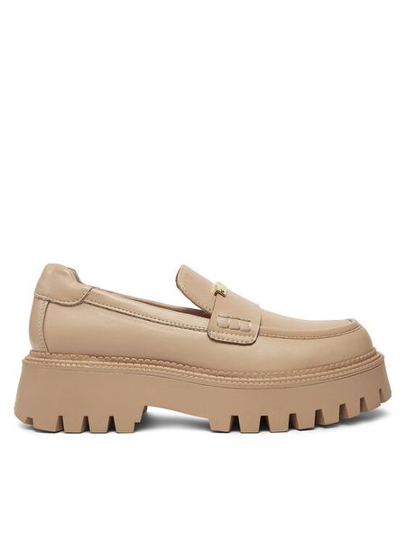 DeeZee Loafersy HY19001-2 Beżowy. Brązowe mokasyny damskie DeeZee, ze skóry. Za 139.99 zł.