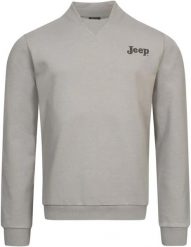 Bluza męska Jeep Bomber Neck szara 2XL. Brązowe bluzy męskie Jeep, m, bez wzorów, z bawełny, bez kaptura. Za 98.07 zł.