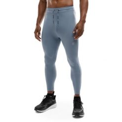 Męskie legginsy do biegania Fitness Siroko Warrior. Niebieskie legginsy sportowe męskie SIROKO, m, bez wzorów, z dzianiny, do biegania. W wyprzedaży za 106.00 zł.