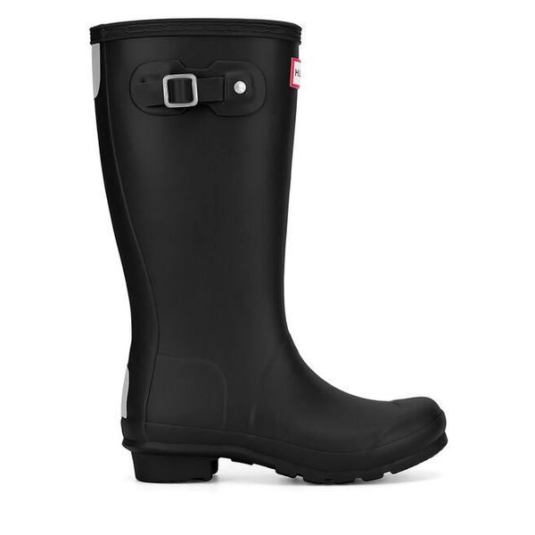 Kalosze Hunter. Czarne kalosze chłopięce Hunter, bez wzorów. Za 222.99 zł.