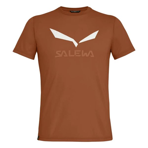 T-shirt Salewa Solid Dry. Brązowe t-shirty męskie Salewa, m, bez wzorów, z bawełny, klasyczne, bez kołnierzyka. Za 141.45 zł.