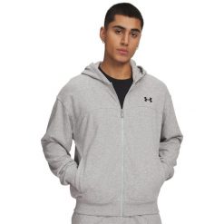 Under Armour UA RIVAL LW FZ Bluza męska. Szare bluzy męskie Under Armour, na jesień, l, bez wzorów, z dresówki, bez kaptura. W wyprzedaży za 202.99 zł.
